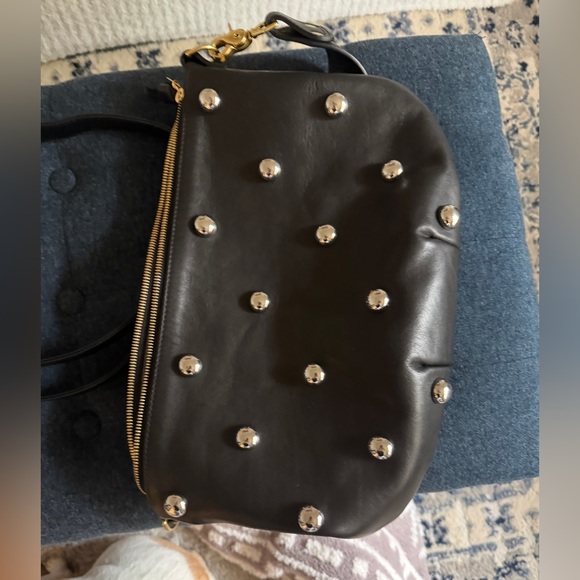 Clare V. Black Studded Shoulder Bag - Picture 7 of 9